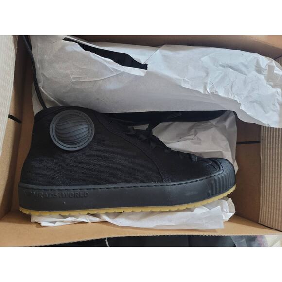 New Anthropologie Komrads Partizan Black Sneakers - Size 6.5 - Picture 5 of 8